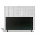 Cabeceira Estofada Paris 140 cm Para Cama Box Quarto Casal Sintético Branco