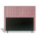 Cabeceira Estofada Paris 140 cm Para Cama Box Quarto Casal Veludo Rose Cabeceira Estofada Paris 140 cm Para Cama Box Quarto Casal Veludo Rose