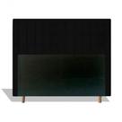 Cabeceira Estofada Paris 195 cm Para Cama Box Quarto King Size Suede Preto