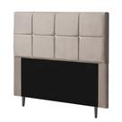Cabeceira Estofada Poliana 140CM Casal Strass material sintético Bege - D A DECOR