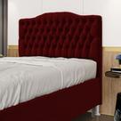 Cabeceira Estofada Pollux 160 para Cama Queen Sued Vermelho Aradecor