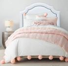 Cabeceira Estofada Provençal Luxo com Tachas - Solteiro Sintético Branco