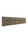 Cabeceira Estofada Queen 10 Blocos Não é Segredo Facto Marrom Claro 160x60 Cabeceira Estofada Queen 10 Blocos Não é Segredo Facto Marrom Claro 160x60
