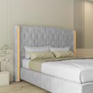 Cabeceira Estofada Queen 160 cm Zirconio Linho