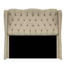 Cabeceira Estofada Queen 170cm Aurora Suede Bege Claro