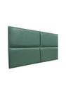 Cabeceira Estofada Queen 4 Blocos Não é Segredo material sintético Verde 160x60 Cabeceira Estofada Queen 4 Blocos Não é Segredo material sintético Verde 160x60