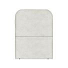 Cabeceira Estofada Queen Alana 90cm Boucle Cinza Claro