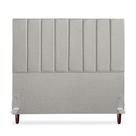 Cabeceira Estofada Queen Carla 160 cm Linho Cinza com Frames