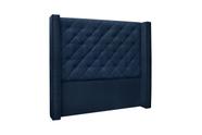 Cabeceira estofada queen tachas vicenza azul marinho