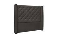 Cabeceira estofada queen tachas vicenza cinza