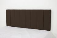 Cabeceira Estofada Queen Vertically 160x60cm Na Cor Marrom Escuro - Produto em MDF de Alta Qualidade