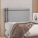 Cabeceira Estofada Royal 195cm Linho com Fita Marrom Claro Shop das Cabeceiras