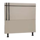 Cabeceira Estofada Royal 195cm Linho com Fita Preta Shop das Cabeceiras