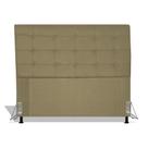 Cabeceira Estofada Rubi 140 cm Para Cama Box Quarto Casal Suede Bege