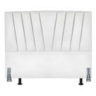 Cabeceira Estofada Solteirão 100 Cm Ludmilla Em material sintético E Frame Branco