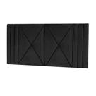 Cabeceira Estofada Solteiro 0,90cm Preto Sued Tóquio Quarto Decoração Lisa