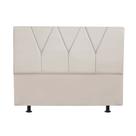 Cabeceira Estofada Solteiro 110CM Jade Suede Bege - D A DECOR
