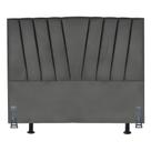 Cabeceira Estofada Solteiro 90 Cm Ludmilla Em Suede E Frame Cor:cinza Escuro