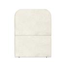 Cabeceira Estofada Solteiro Alana 90cm Boucle Bege Com Frame