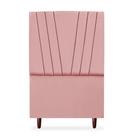 Cabeceira Estofada Solteiro Belgica 90cm Suede Rosa