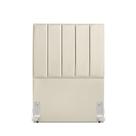 Cabeceira Estofada Solteiro Carla 90 cm material sintético Bege