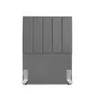 Cabeceira Estofada Solteiro Carla 90 cm material sintético Cinza