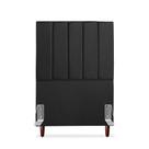 Cabeceira Estofada Solteiro Carla 90cm Linho Preto