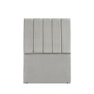 Cabeceira Estofada Solteiro Carla 90cm Suede Cinza Claro