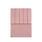 Cabeceira Estofada Solteiro Carla 90cm Suede Rosa