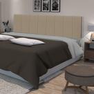 Cabeceira Estofada Suspensa para Cama King 195 CM - Bege Suede