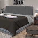 Cabeceira Estofada Suspensa para Cama King 195 CM - Cinza material sintético Cabeceira Estofada Suspensa para Cama King 195 CM - Cinza material sintético