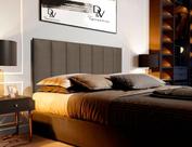 Cabeceira Estofada Suspensa para Cama Queen 1,60 Metros - Marrom Suede Cabeceira Estofada Suspensa para Cama Queen 1,60 Metros - Marrom Suede