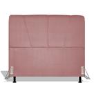 Cabeceira Estofada Topázio 160 cm Para Cama Box Quarto Queen Size Luxo MV Estofados Suede Rose