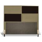 Cabeceira Estofada Tóquio 140 cm Para Cama Box Quarto Casal Suede Bege Suede Marrom