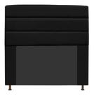 Cabeceira Estofada Turim 90CM Solteiro material sintético Preto - D A DECOR