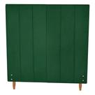 Cabeceira Estofada Vitória para Cama Box Viúva Suede Verde Militar 120cm JBF