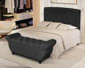 Cabeceira Estofado e Bau Recamie Veneza Para Cama Box 160