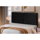 Cabeceira Estofados Casal King Quarto 1,95cm Lídia Suede Preto Madelina Decor Cabeceira Estofados Casal King Quarto 1,95cm Lídia Suede Preto Madelina Decor