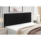 Cabeceira Estofados Casal King Quarto 1,95cm Talita Suede Preto Madelina Decor