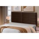 Cabeceira Estofados Casal Queen Quarto 1,64cm Lídia Suede Marrom Madelina Decor