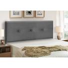 Cabeceira Estofados Casal Queen Quarto 1,64cm Mariana Suede Cinza Madelina Decor