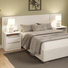 Cabeceira Extensível Madesa com 2 Mesas Laterais