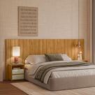 Cabeceira Extensível para Cama Solteiro/Casal/Queen/King Ripada 100% MDF