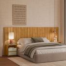 Cabeceira Extensível para Cama Solteiro/Casal/Queen/King Ripada 100% MDF