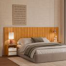 Cabeceira Extensível para Cama Solteiro/Casal/Queen/King Ripada 100% MDF