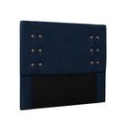 Cabeceira Gênova Para Cama Box Solteiro 90 Cm Suede Azul Marinho - D'rossi