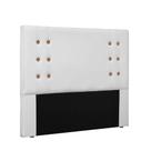 Cabeceira Gênova Para Cama Box Solteiro 90cm material sintético Branco