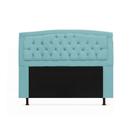 Cabeceira Geovana Casal 140 cm Suede Azul Turquesa