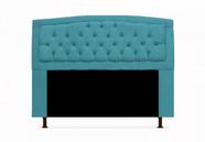 Cabeceira Geovana Para Cama Box Solteiro 90 cm Suede Azul Turquesa - LM DECOR