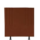 Cabeceira Grécia Cama Box Casal 140 cm Suede Terra Cota